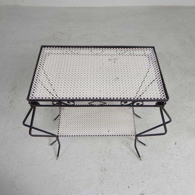 Vintage Sculptural Steel side Table, 1950s For Sale - Image 13 of 18