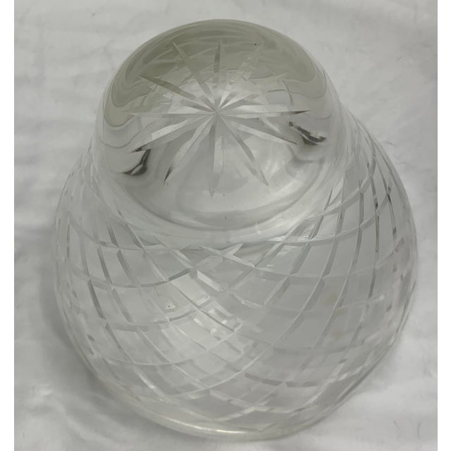 Vintage Brass Filigree and Cut Glass Basket Vase. For Sale - Image 9 of 12