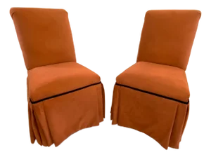 Slipper Chairs in Burnt Orange by Century Furniture - A Pair