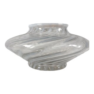 1960s Swirled Art Glass Modern Vase For Sale