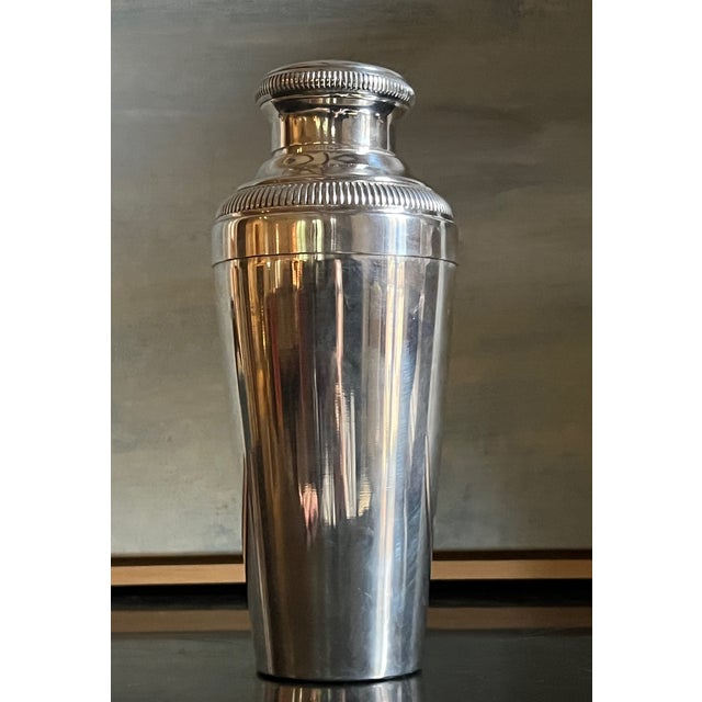 Large French silver plated cocktail shaker made around the 1930's.