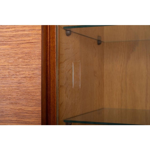 Vintage Highboard in Teak and Glass Doors, 1960s For Sale - Image 4 of 12