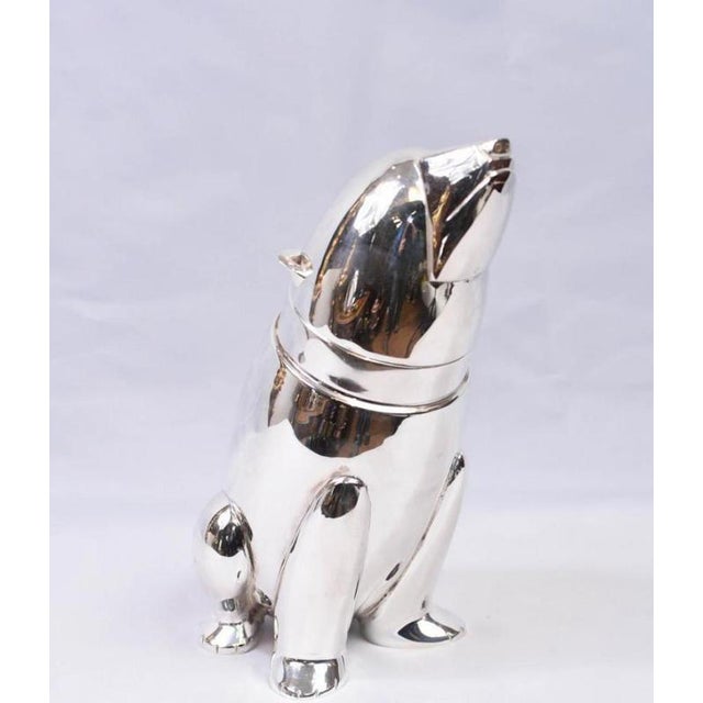 Silver Plate Cocktail Shaker in Polar Bear Shape For Sale - Image 6 of 6