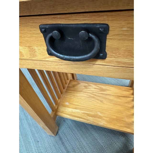 Tan Michael's Furniture Company Mission Style Oak Nighstands, a Pair For Sale - Image 8 of 15