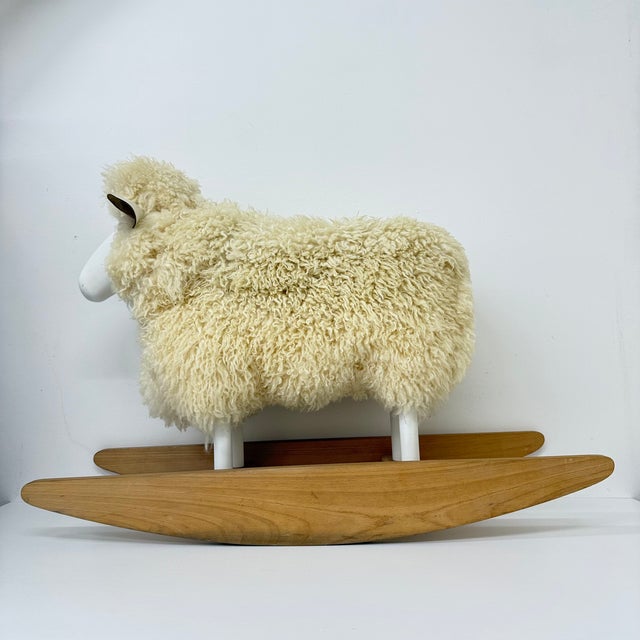 White Rocking Sheep by Hanns Peter Krafft for Meier, 1980s For Sale - Image 8 of 18