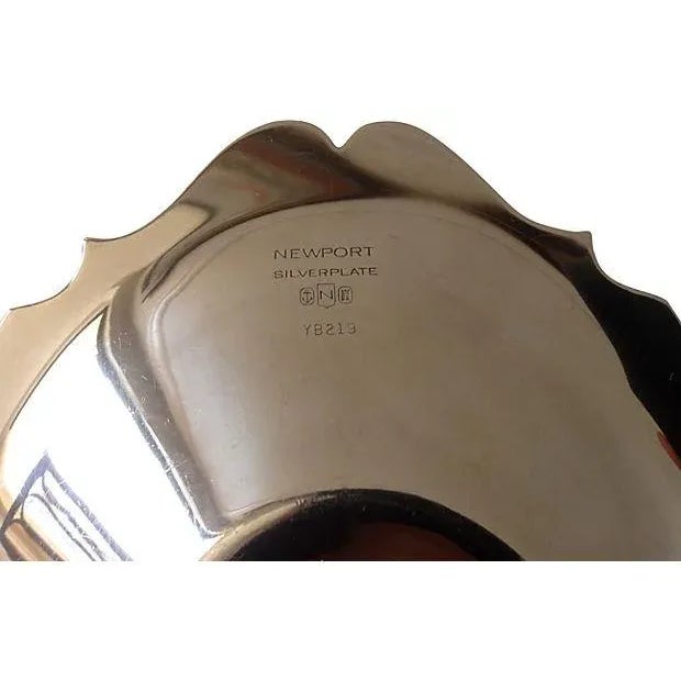 1970s Vintage C1970's Gorham Silver Plate Gravy Boat W/Attached Underplate For Sale - Image 5 of 5