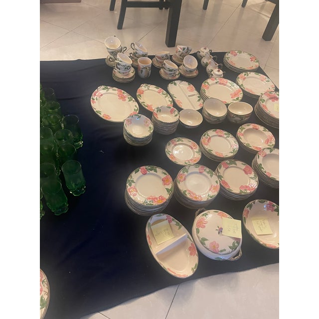 Rare Vintage Ultimate Hostess Lot: 194-Pc Franciscan Desert Rose, 31-Pc Tiffin Madeira Glassware & 11-Pc Pristine Lenox Tyler Fine China For Sale - Image 10 of 13