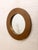 Contemporary Mid 20th Century Large Gold Round Mirror For Sale - Image 3 of 6