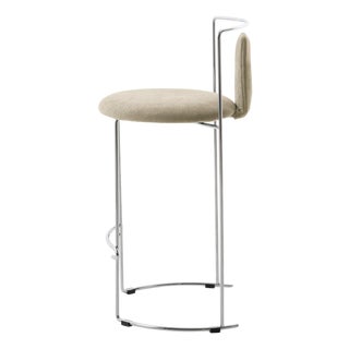 Gaja Bar Chair in Chrome Metal by Kazuhide Takahama For Sale