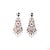 3.49 Carat Round Brilliant Cut White Diamond Blue Diamond Ruby Gold Earrings, Pair For Sale In New York - Image 6 of 9