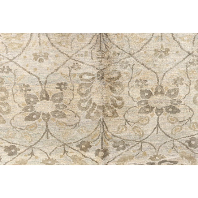 Contemporary Indian inspired botanic handmade rug by Doris Leslie Blau. Size: 10.0" × 14.0" (304 × 426 cm). Its design is...
