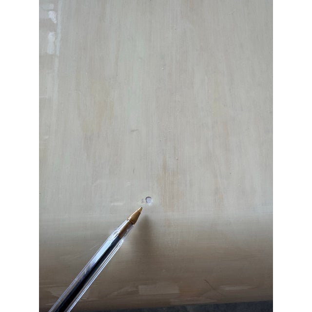 Large Karl Springer–Style Bullnose Lacquer Floating Coffee Table With Chrome Base For Sale - Image 12 of 12