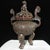 Vintage Bronze Incense Burner – 9.8" Gilt Censer With Lion Finial & Octagonal Lid For Sale - Image 4 of 9