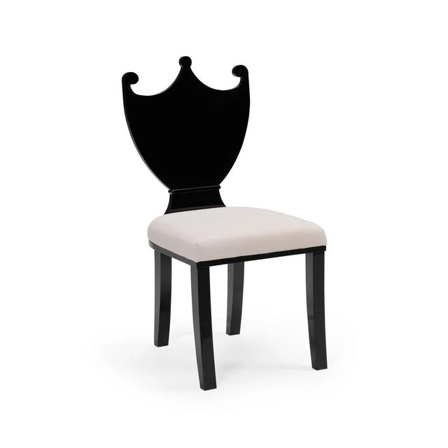 Transitional Chelsea House Regency Hall Chair in Black For Sale - Image 3 of 3
