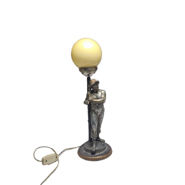 Art Deco Figurative Bedside Lamp, Poland, 1950s For Sale - Image 16 of 17