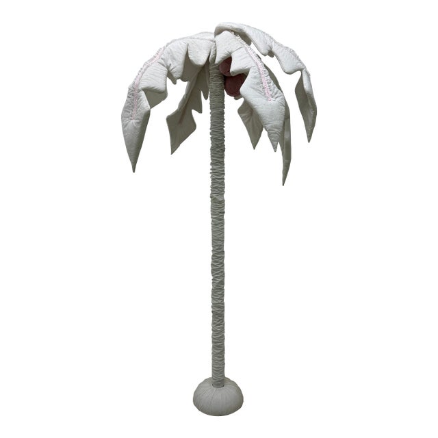 Vintage Fabric Coconut Palm Tree Sculpture, 1990s For Sale
