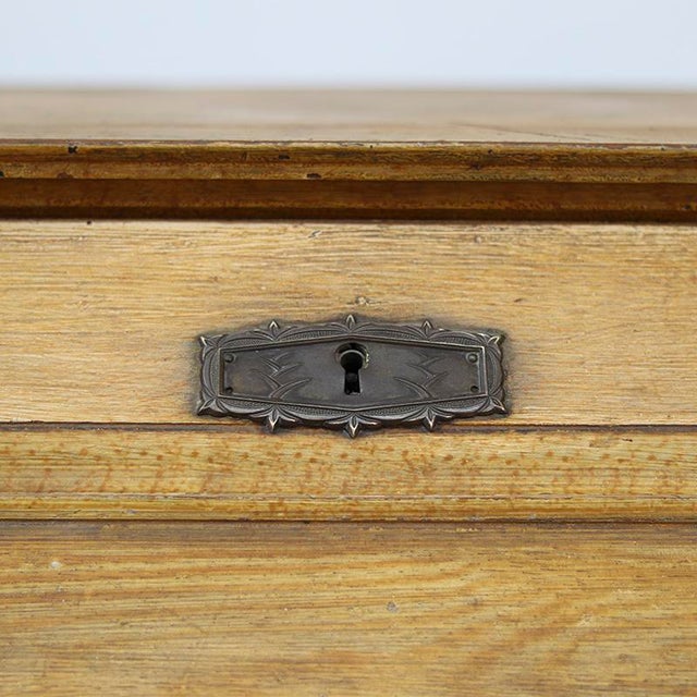 Goldenrod Rustic Farmhouse Painted Secretaire For Sale - Image 8 of 16