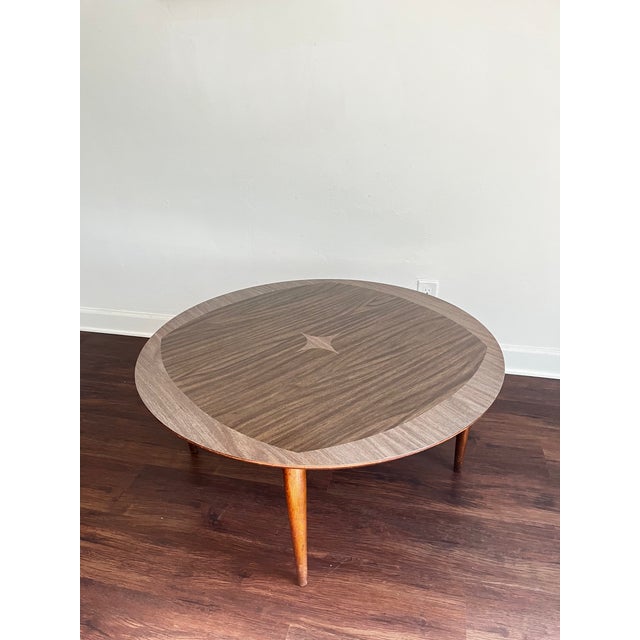 Mid-Century Modern Coffee Table With a Unique Triangular / Surfboard Shape. For Sale - Image 9 of 10