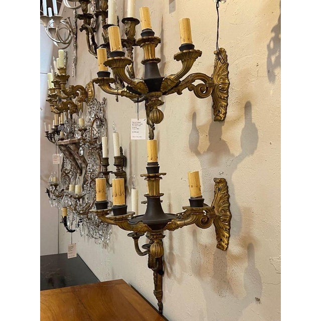 19th Century French Empire Wall Sconces - a Pair For Sale In Dallas - Image 6 of 6