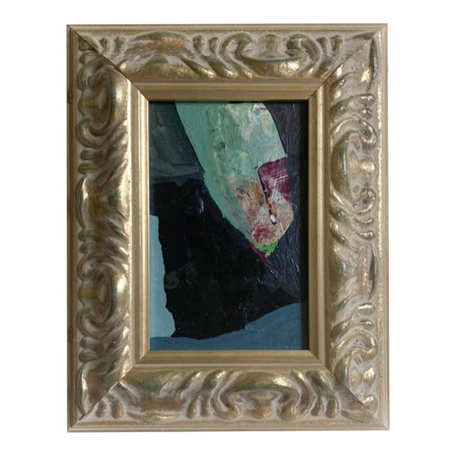 "Shadow Rocks" 2026 Mini Painting by Jessalin Beutler With Vintage Frame For Sale