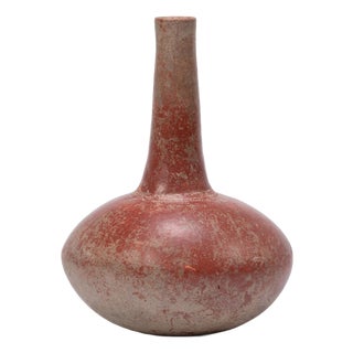 19th Century African Redware Gooseneck Vase For Sale