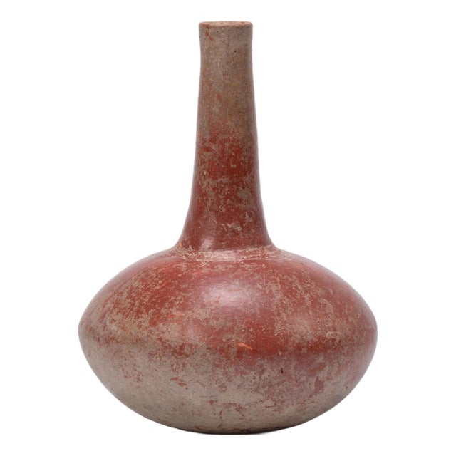Antique African Redware Gooseneck Vase For Sale