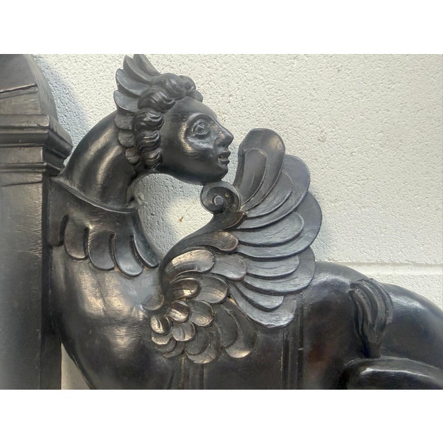 19th Century Antique 1800's Hand Carved Wood Architectural Salvage Sculpture Statue Pediment For Sale - Image 5 of 13
