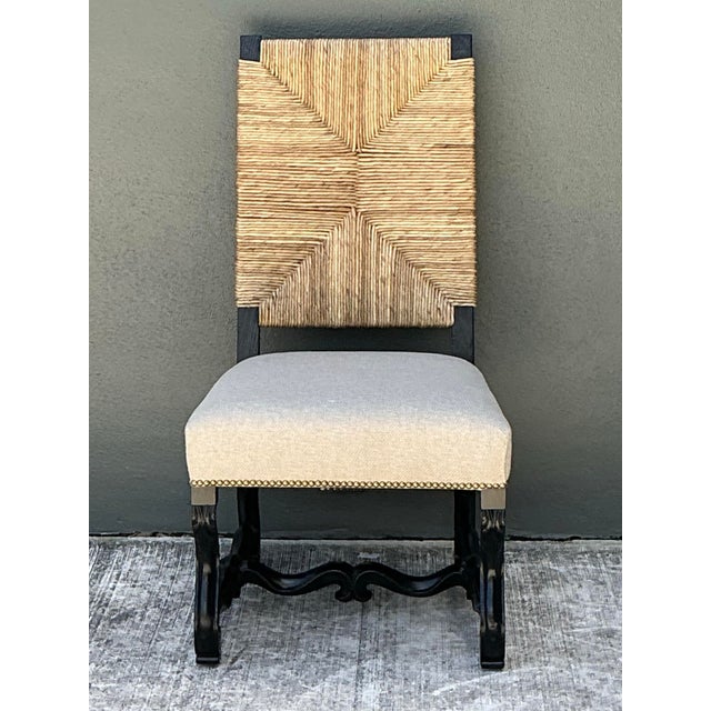 Vintage Ralph Lauren Rush Seat Chair For Sale - Image 10 of 12