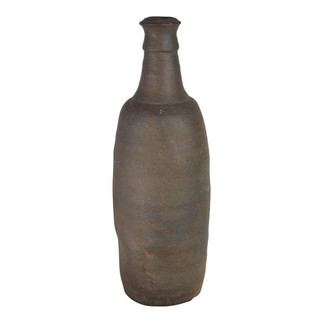 19th Century French Ger Norman Stoneware Bottle in Brown Type 2 For Sale