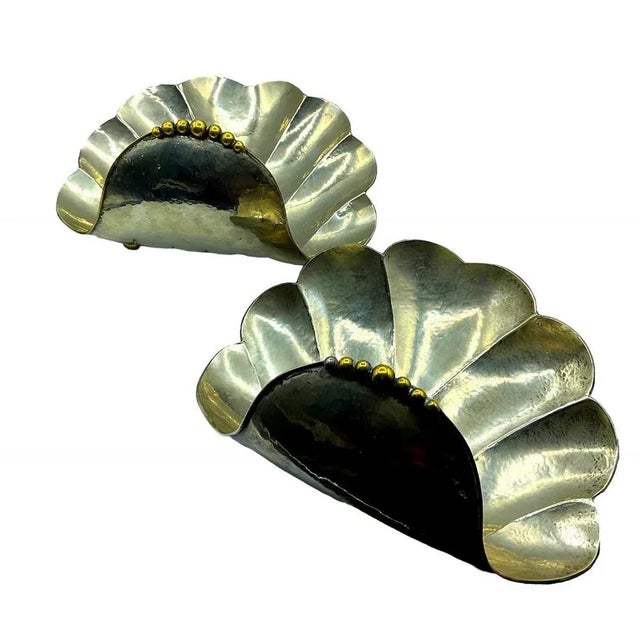 Large Art Deco Shell-Shaped Centerpieces, Set of 2 For Sale - Image 5 of 13