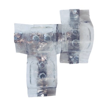 Murano Glass Modular 3-Point Ceiling Light Fixture from Mazzega, 1970s For Sale