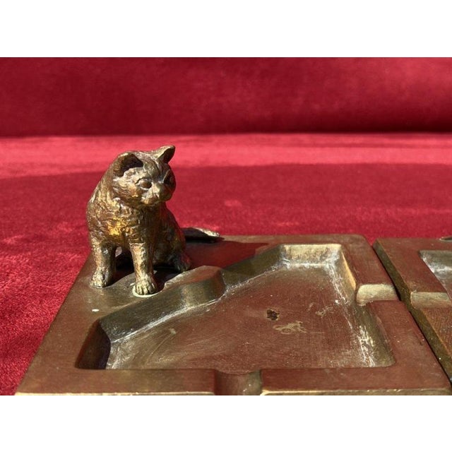 Period: 19th century Style: Other Style Condition: Good condition Material: Bronze "Pair Of Bronze Ashtrays " Pair of...