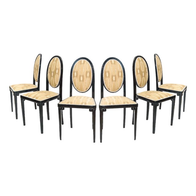Art Nouveau Chairs attributed to Gustav Siegel, 1900s, Set of 6 For Sale