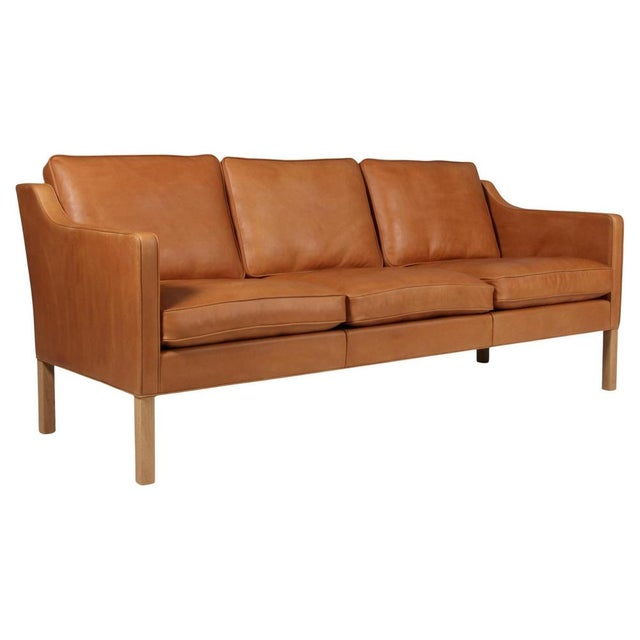 Wood Three-Seater Sofa Model 2323 attributed to Børge Mogensen for Fredericia For Sale - Image 7 of 7