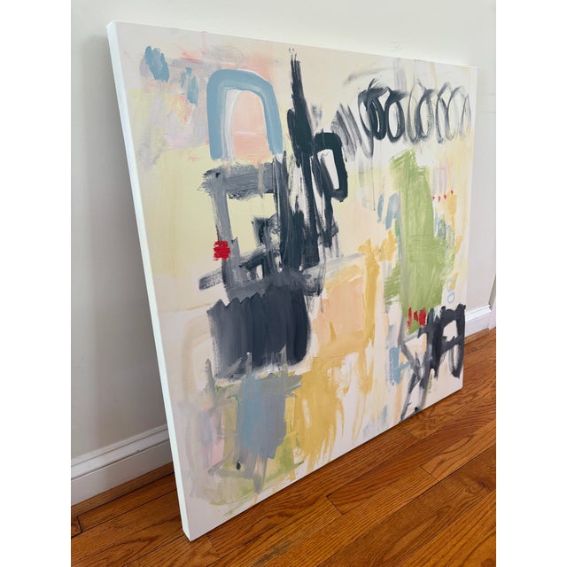 Abstract Sarah Trundle, Contemporary Abstract Painting, "Merrily" For Sale - Image 3 of 4