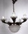 Antique French Brass and Glass 6-Light Chandelier, 1890s For Sale - Image 11 of 14
