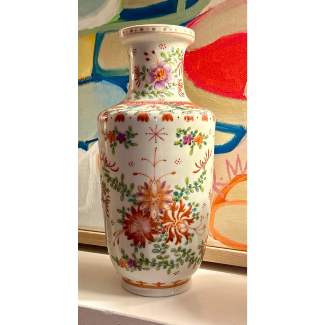 Famille Rose Chinese Vase - Early 1900's. For Sale - Image 11 of 12