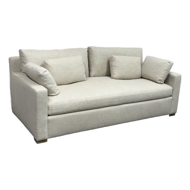 Restoration Hardware Belgian Track Arm Bench Seat Sofa For Sale