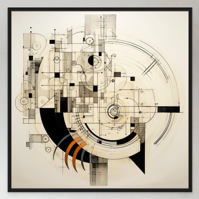 Contemporary 30' X 30' Natural Palette Minimalist Architectural Limited Edition Print For Sale - Image 3 of 4