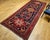 Navy Blue Vintage Persian Hamadan Gallery Rug, Hand-Knotted Wool, Geometric Bird Motifs Design, Navy & Red, 5x11 For Sale - Image 8 of 17