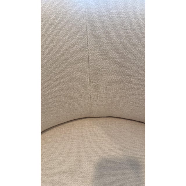 Pair of Arhaus Savoy Swivel Chairs in Cream Upholstery – Made in Usa For Sale - Image 10 of 12