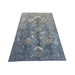 Modern Oushak Handmade Rug 6'9" X 9'9" – Luxury Afghan Wool Area Carpet For Sale