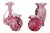 Pink Murano "Fazzoletto" Style Vases - Set of 4 For Sale