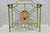 Vintage Italian Neoclassical Green Wrought Iron Book Magazine Rack W/ Shield For Sale - Image 13 of 15