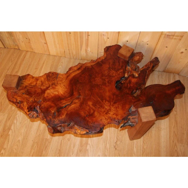 Brutalist Tree Trunk Coffee Table For Sale - Image 3 of 6