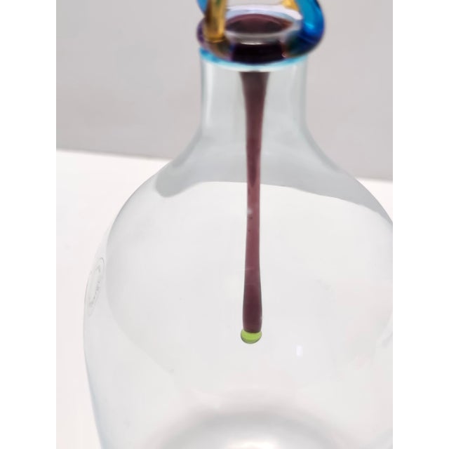 Vintage Italian Murano Glass Decanter Bottle by Vincenzo Nason, 1980s For Sale - Image 6 of 12