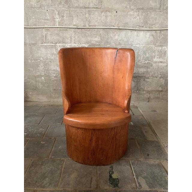 Lovely pine log chair often named Kubbstol or Kubbestol. This wonderful handmade solid pine chair came to us as Swedish...