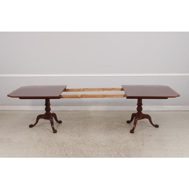 Hickory Chair Mahogany Inlaid Dining Table For Sale - Image 9 of 18