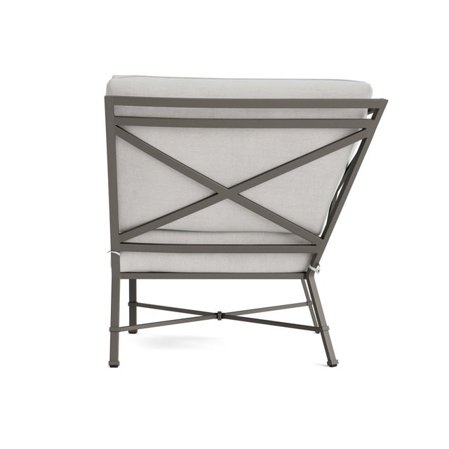 Brown Jordan Brown Jordan Venetian Corner Sectional, Mica frame with Fusion Dove fabric For Sale - Image 4 of 11