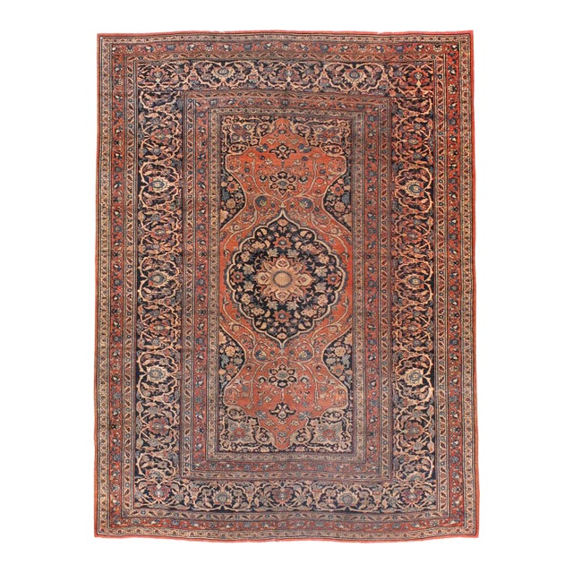 19th Century Rare Size Hadji Jali Li Tabriz rug no. 10958 For Sale